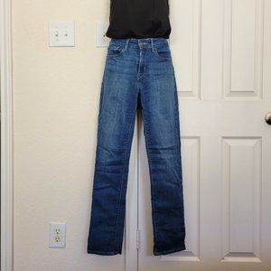 Women's Levi Mid-rise Skinny Stretch Straight-leg Denim Jeans Size 8